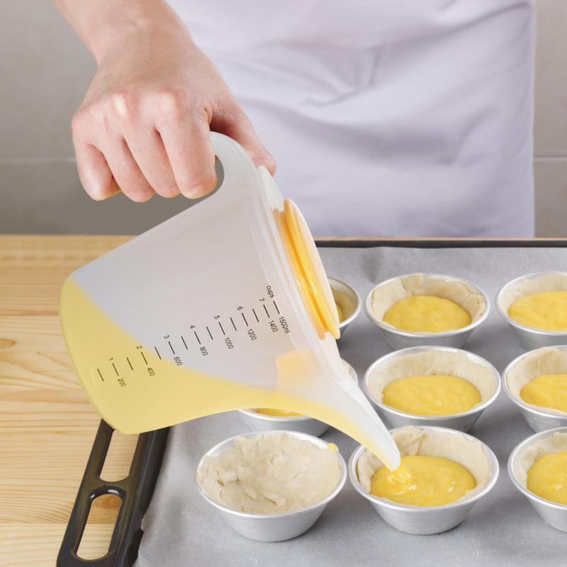 Kitchen Baking Containers - 1500 ミリリットルキッチンベーキングミキシングカップ液体測定容器ベーキングツール泡濾過計量カップペストリー作りキッチンツール
