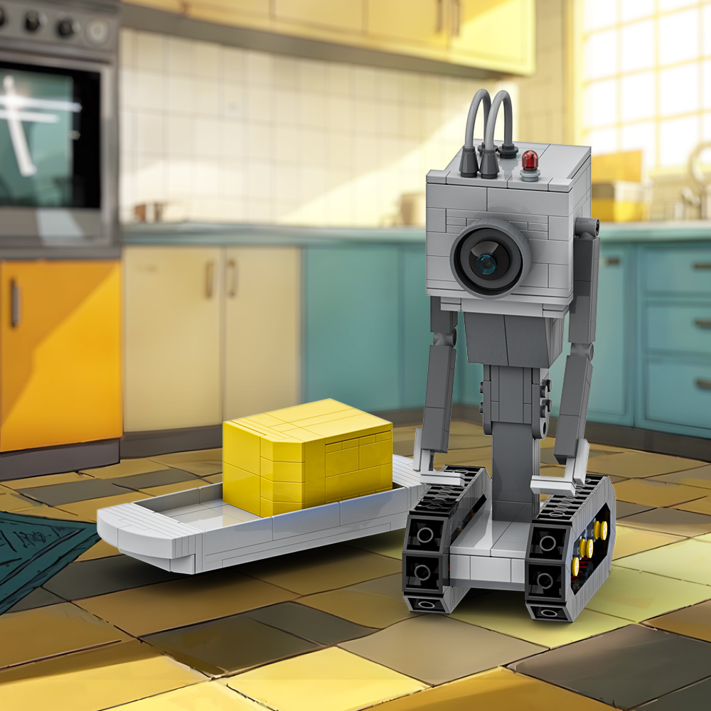 Kitchen Robot Baking - MOC リックのバターロボットモデルビルディングブロックアニメーションフィギュアキッチン調理アクションロボットレンガ DIY デザインおもちゃギフト