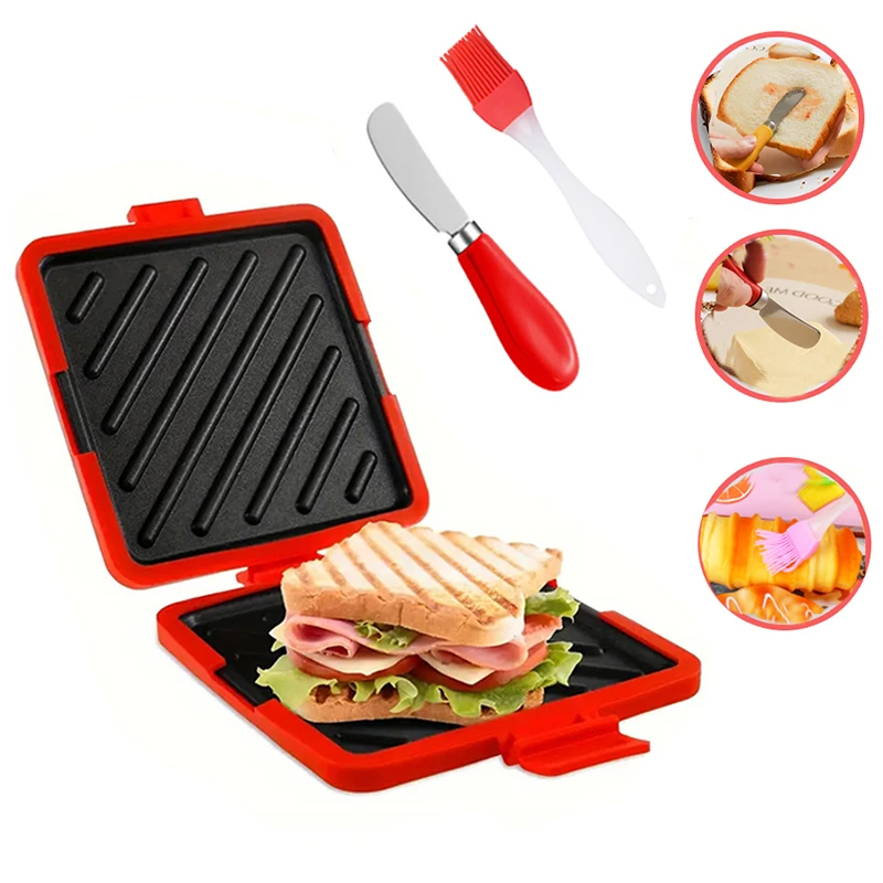 3パック食品グレードサンドイッチトースター、バターナイフとオ - Kitchen Baking Set のレビューと価格