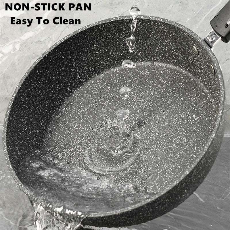 ノンスティックパン耐久性のある石フライパン中華鍋ホームステー - Kitchen Baking Pan Set のレビューと価格