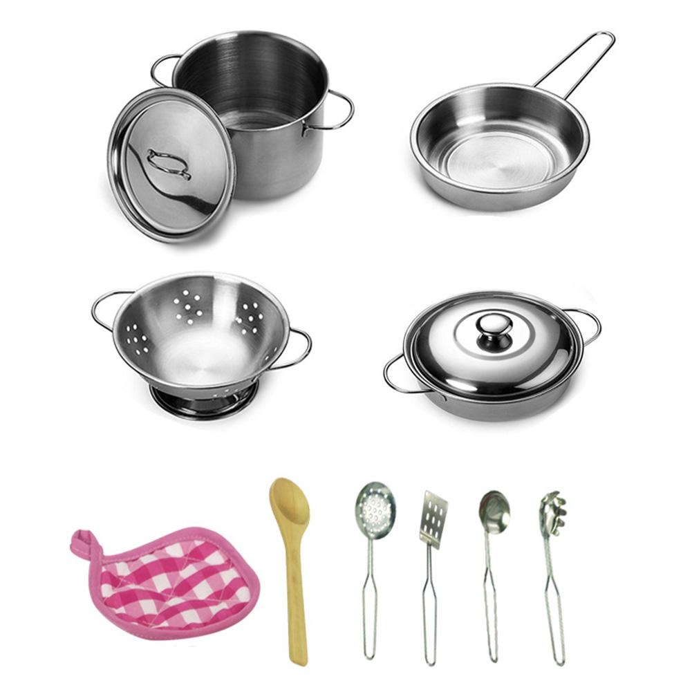 キッチンごっこ遊びアクセサリーおもちゃ、ステンレス製調理器具 - Kitchen Baking Pan Set のレビューと価格