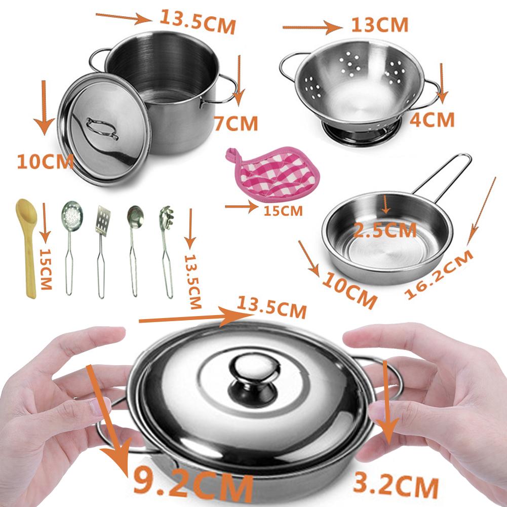 キッチンごっこ遊びアクセサリーおもちゃ、ステンレス製調理器具 - Kitchen Baking Pan Set のレビューと価格