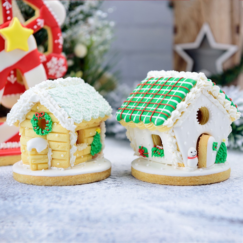 6個入りミニクリスマスジンジャーブレッドハウス型抜きセット  - Cookie Cutter Set のレビューと価格