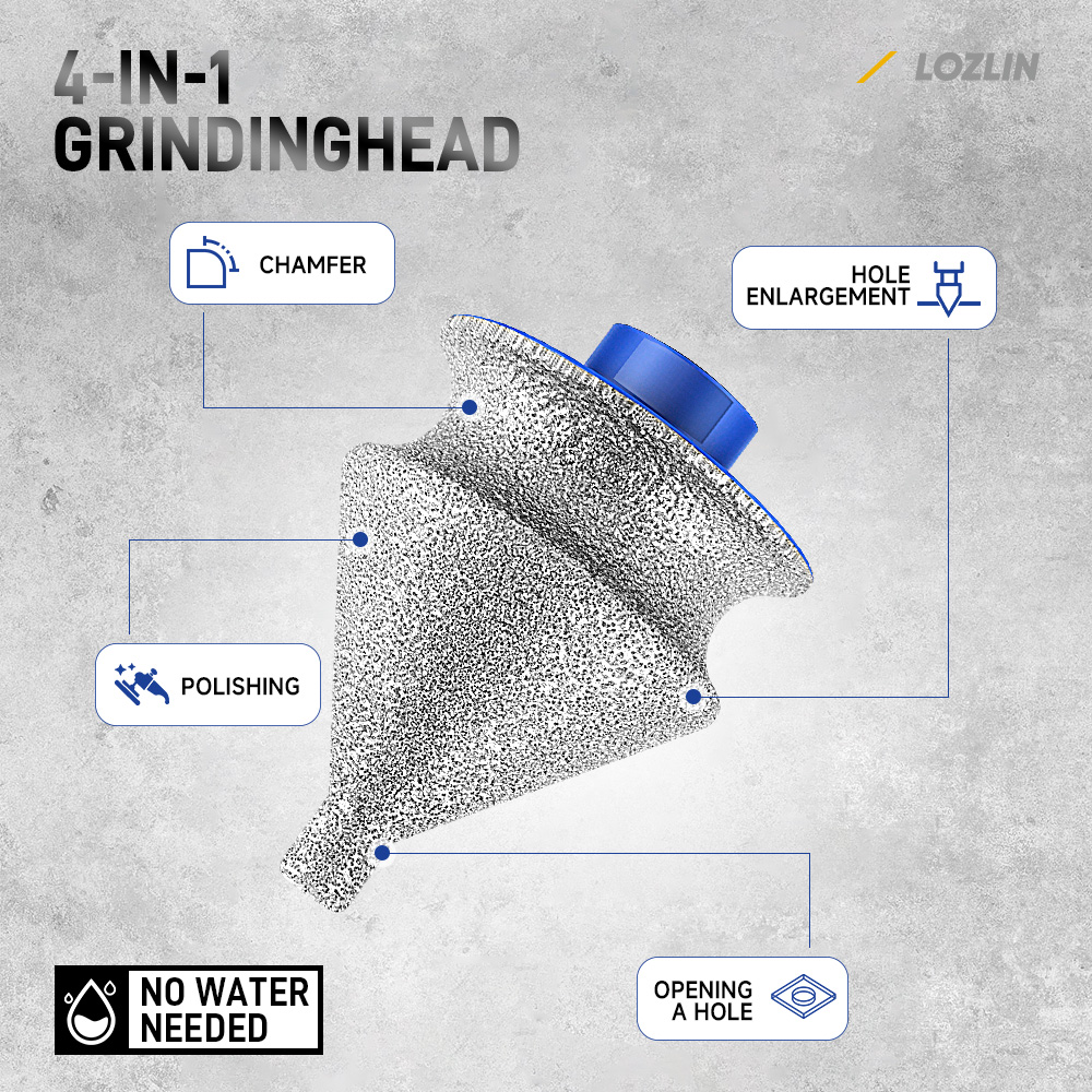 LOZLIN M14ネジ式ブレージングエッジトリミングダイヤ - Rolling Pin Marble のレビューと価格