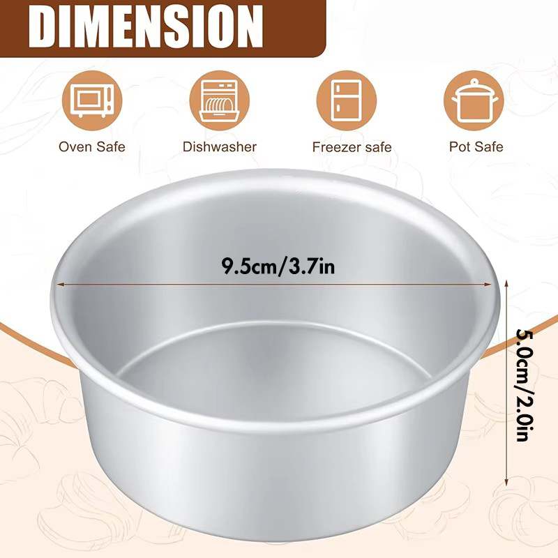 6/12個入りアルミミニケーキパン、3.7インチノンスティッ - Kitchen Baking Pan Set のレビューと価格