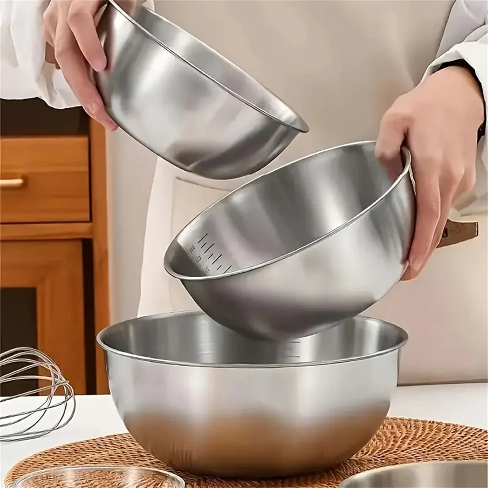 1-3個のステンレス製ボウルセット、目盛り付き、調理・ベーキ - Kitchen Baking Set のレビューと価格