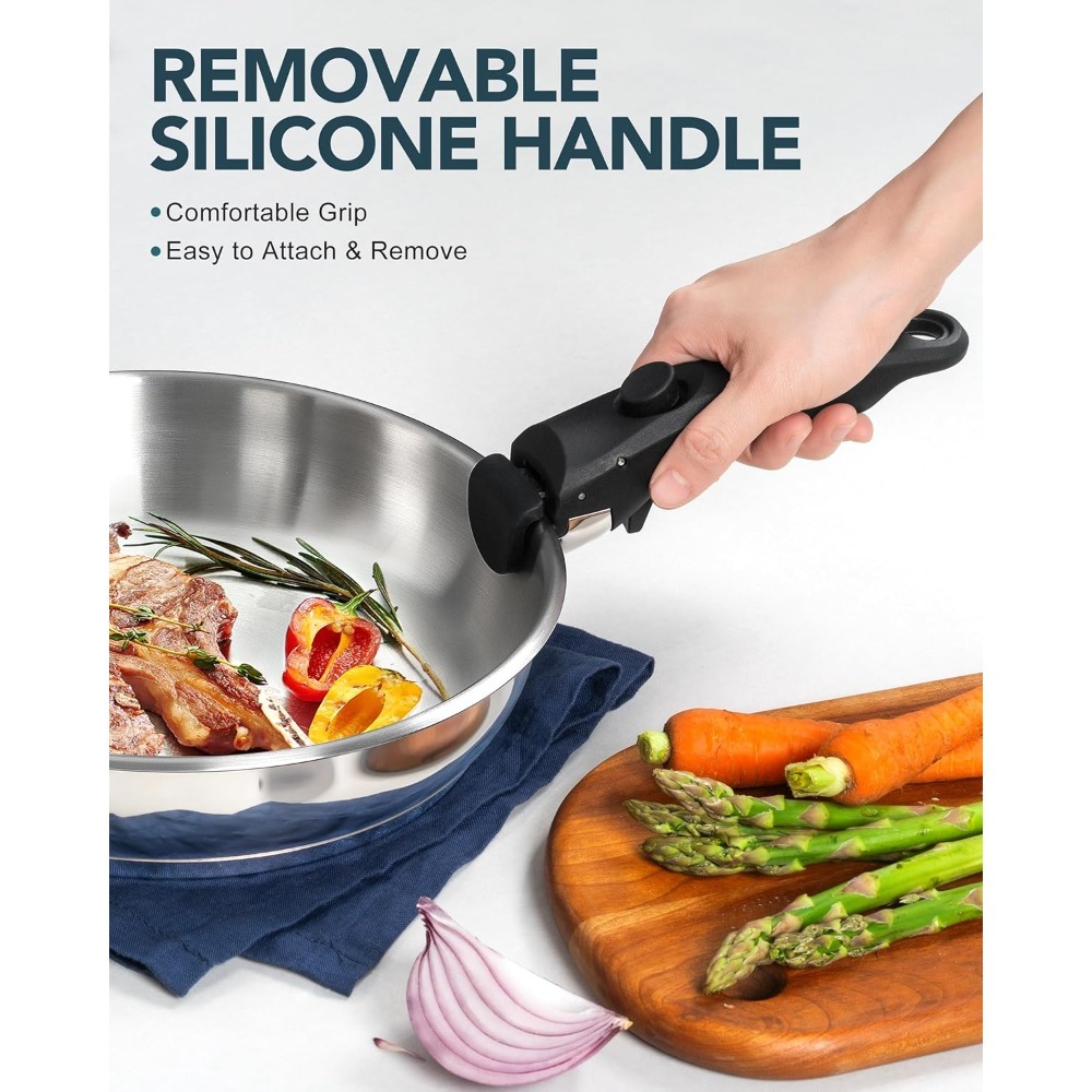 ミケランジェロ ステンレス製フライパンセット 取り外し可能な - Kitchen Baking Pan Set のレビューと価格