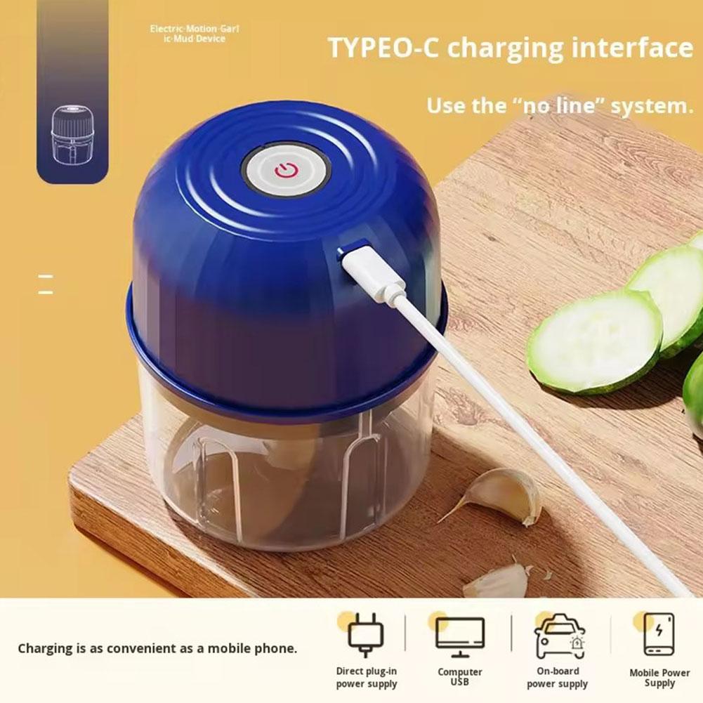 ミニ電動ガーリックチョッパー ポータブルUSB充電式フードプ - Miniature Baking Kitchen のレビューと価格