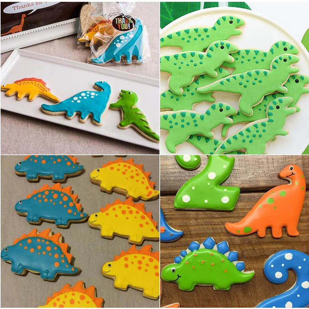 7 ピース/セットステンレス恐竜恐竜クッキーカッター食品図面 - Cookie Cutter Set のレビューと価格