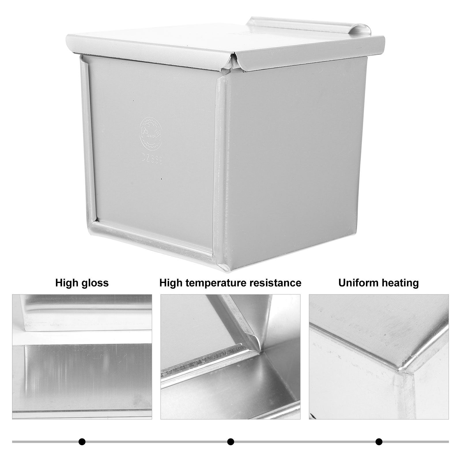1個入り正方形アルミ合金製蓋付きパン型、ノンスティックトース - Kitchen Baking Pan のレビューと価格