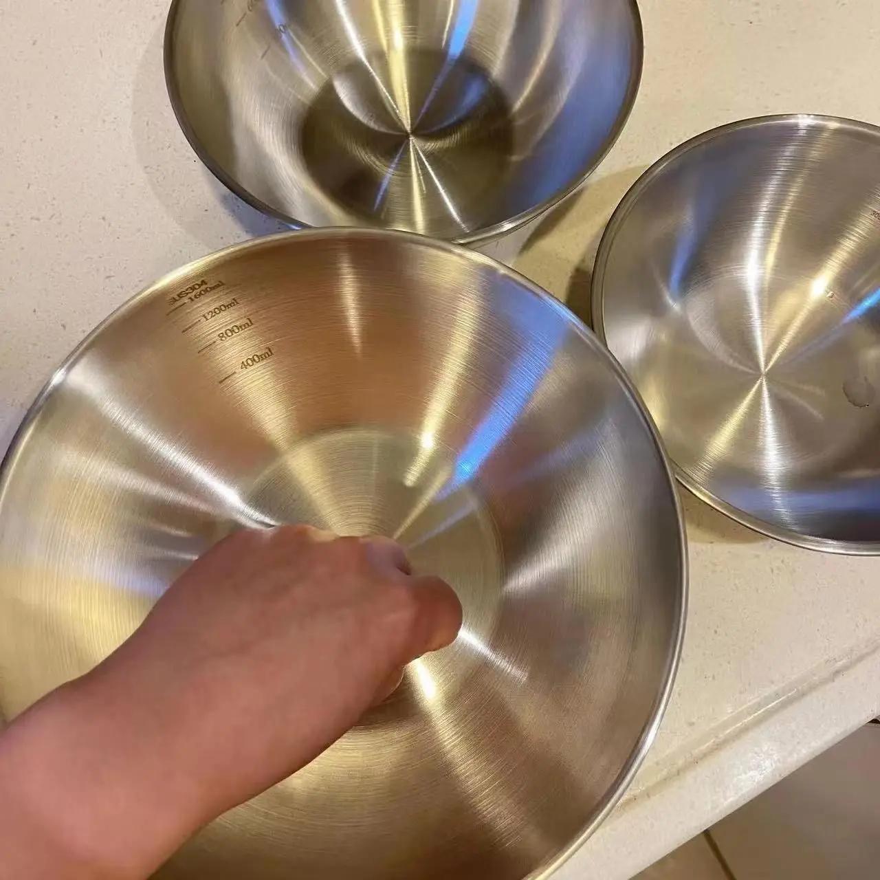1～3個のステンレス製ボウルセット、計量機能付き、調理、ベー - Kitchen Baking Set のレビューと価格