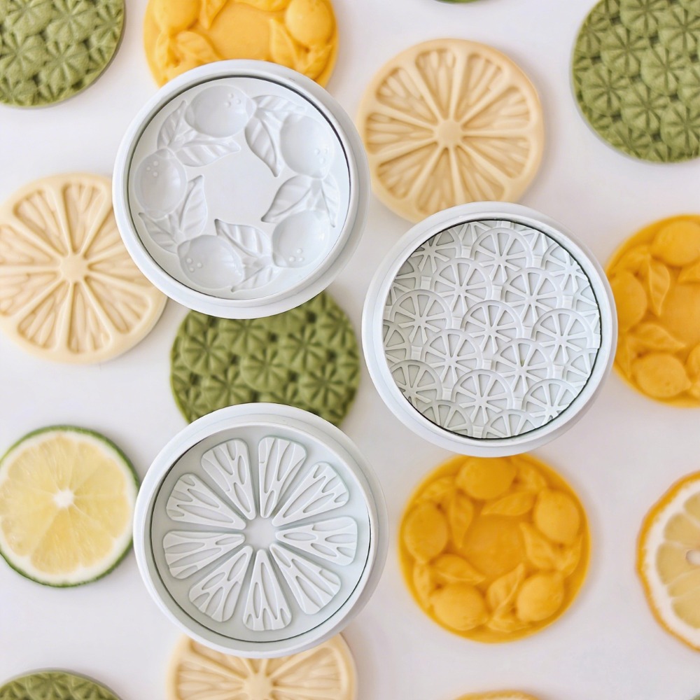 3個入りレモン型丸模様クッキーカッターエンボッサーセット、花 - Cookie Cutter Set のレビューと価格