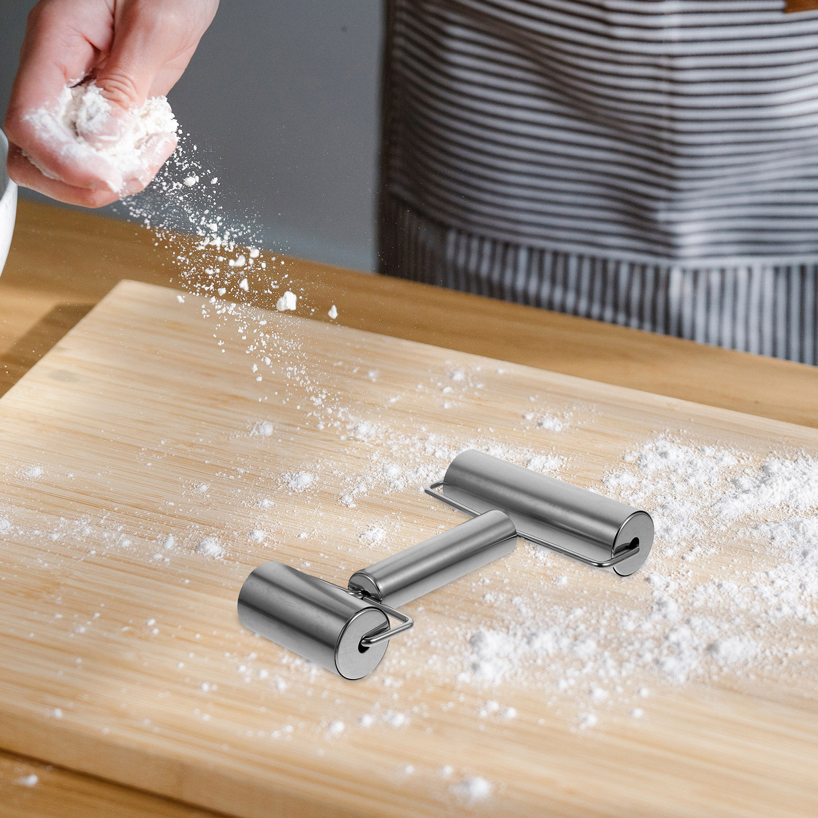 2個セット ステンレス製 パン生地ローリングピン キッチンベ - Rolling Pin Marble のレビューと価格