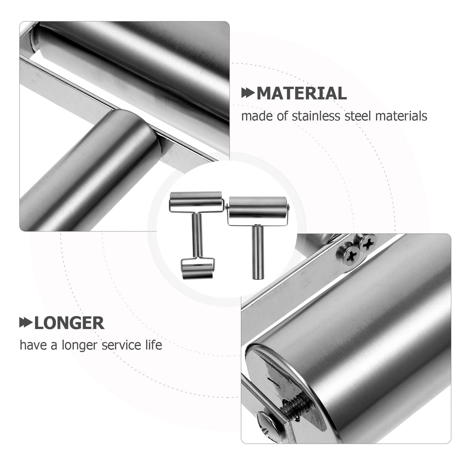 2個セット ステンレス製 パン生地ローリングピン キッチンベ - Rolling Pin Marble のレビューと価格