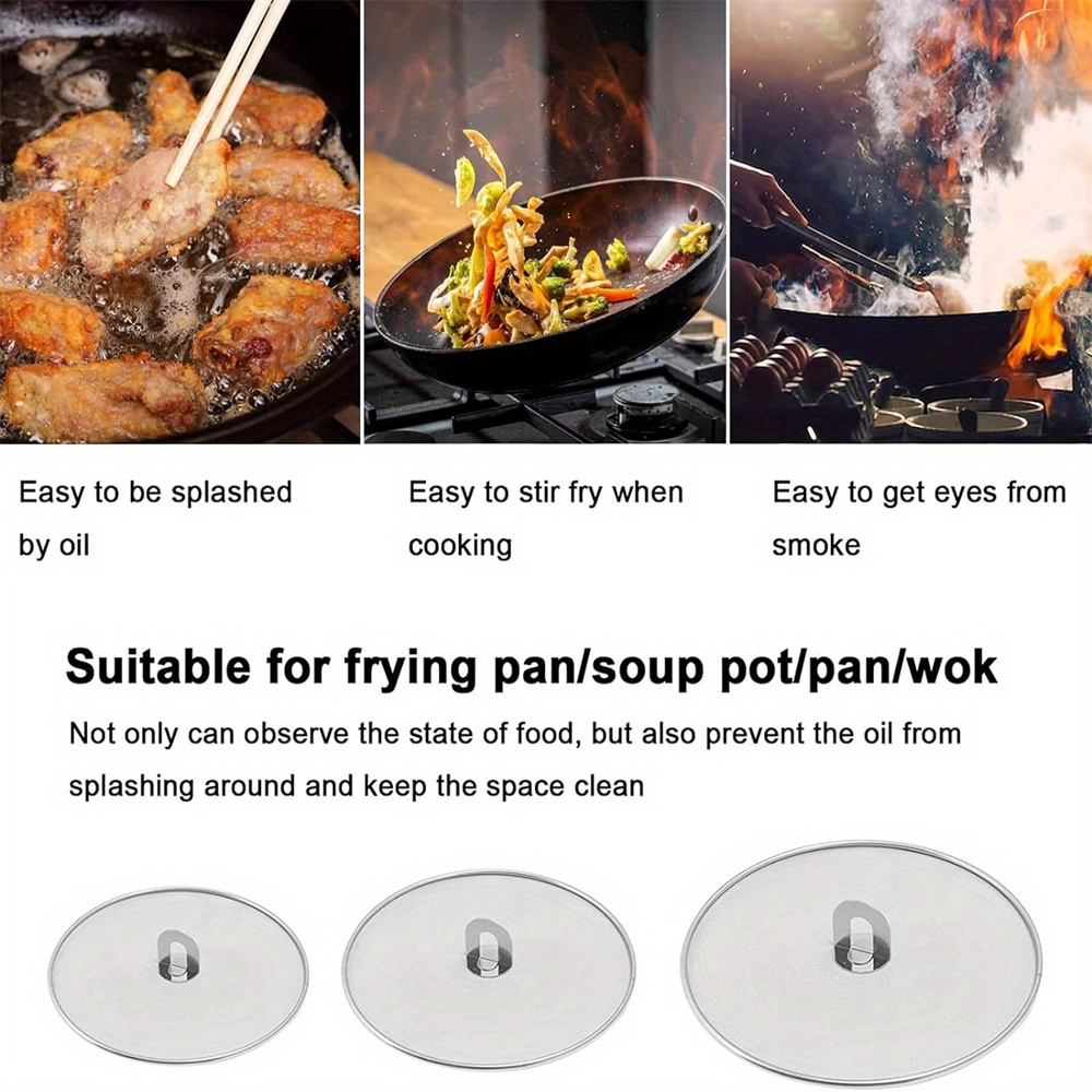 3 ピース/パック スプラッター スクリーン 調理用 ステン - Kitchen Baking Pan Set のレビューと価格