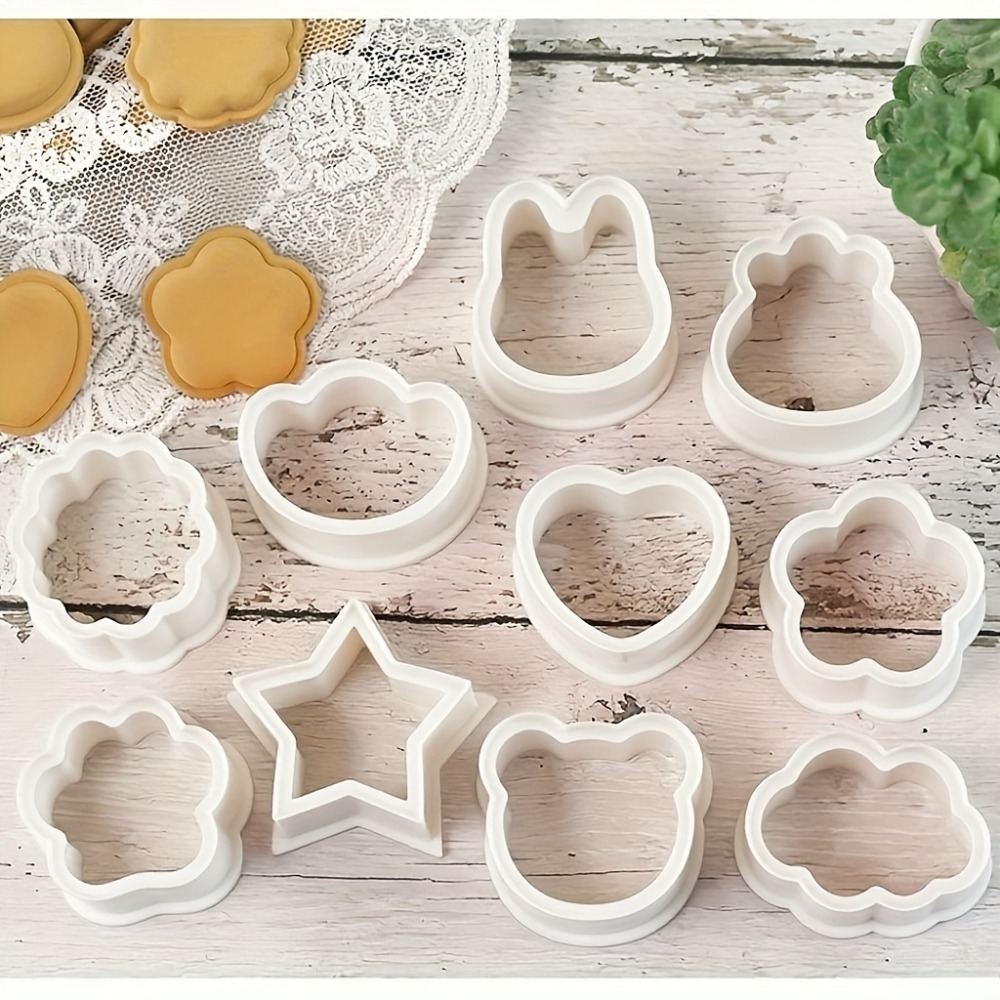 10個入りクッキービスケットカッターセット 動物、星、ハート - Cookie Cutter Set のレビューと価格