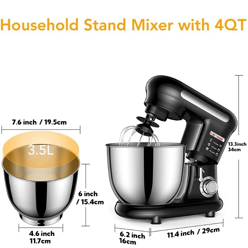 1000W 3.5L 多機能電動スタンドミキサー ロボットキ - Kitchen Robot Baking のレビューと価格