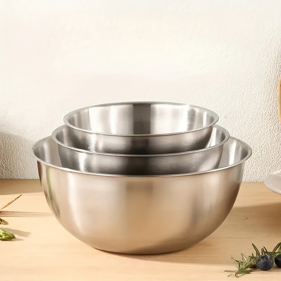 3個セット ステンレス製サラダボウルセット ミキシングボウル - Kitchen Baking Set のレビューと価格