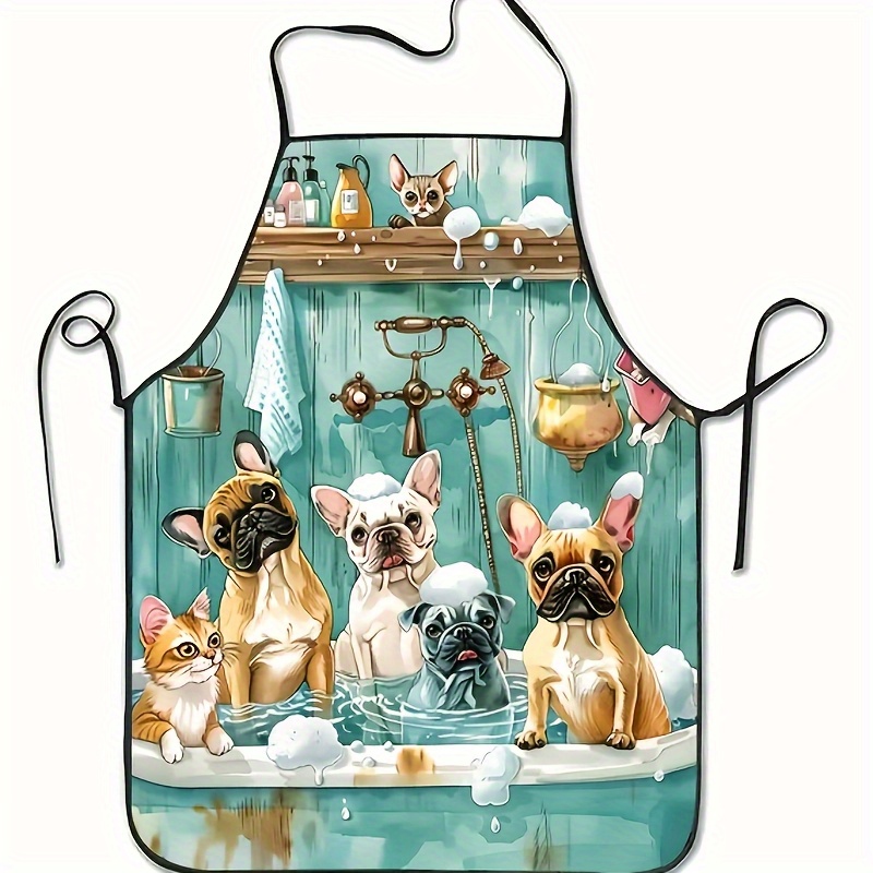 ファッション漫画犬の入浴パターンエプロン キッチンや家庭での - Baking Kitchen At Home のレビューと価格