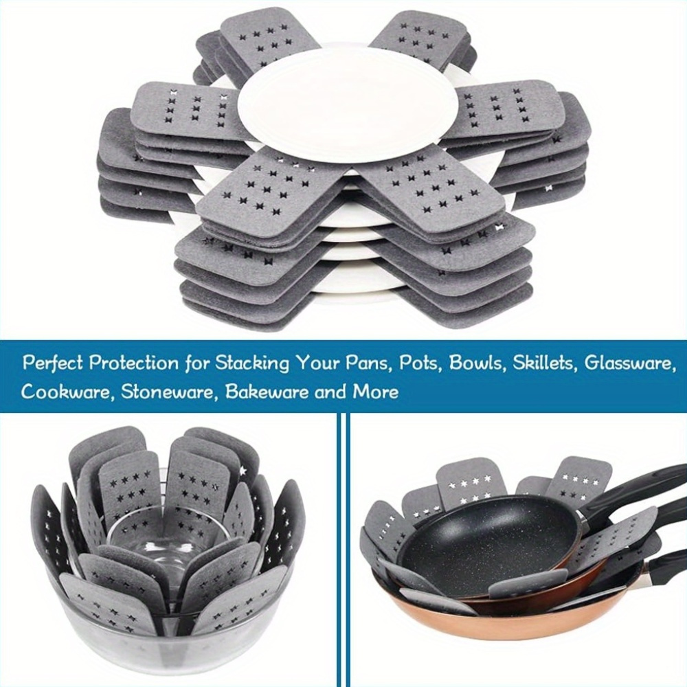 12個入り鍋保護パッドセット、星型デザインでより大きく厚みが - Kitchen Baking Pan Set のレビューと価格