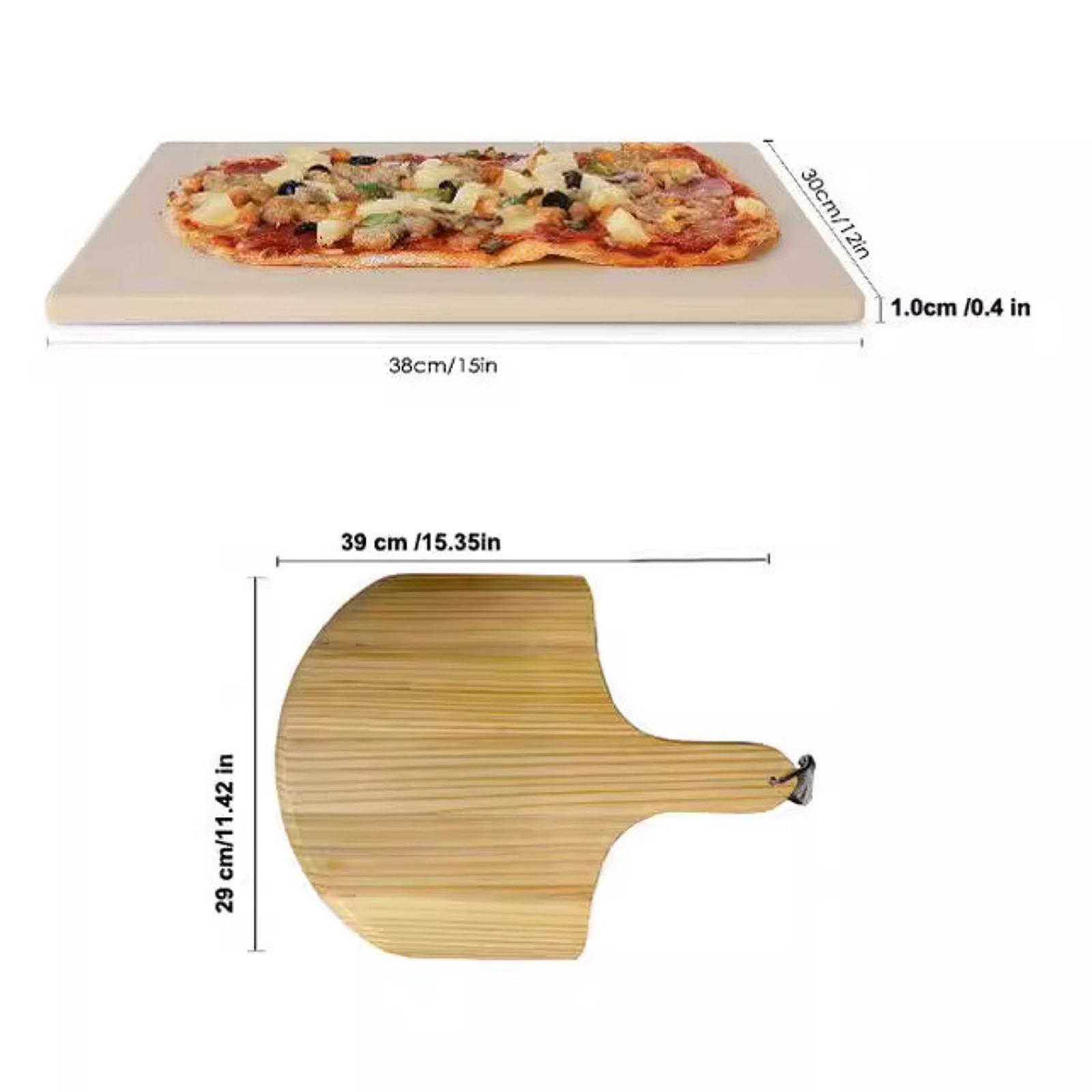 ピザオーブン グリルセット セラミックパン 木製パドル付き  - Baking Kitchen At Home のレビューと価格