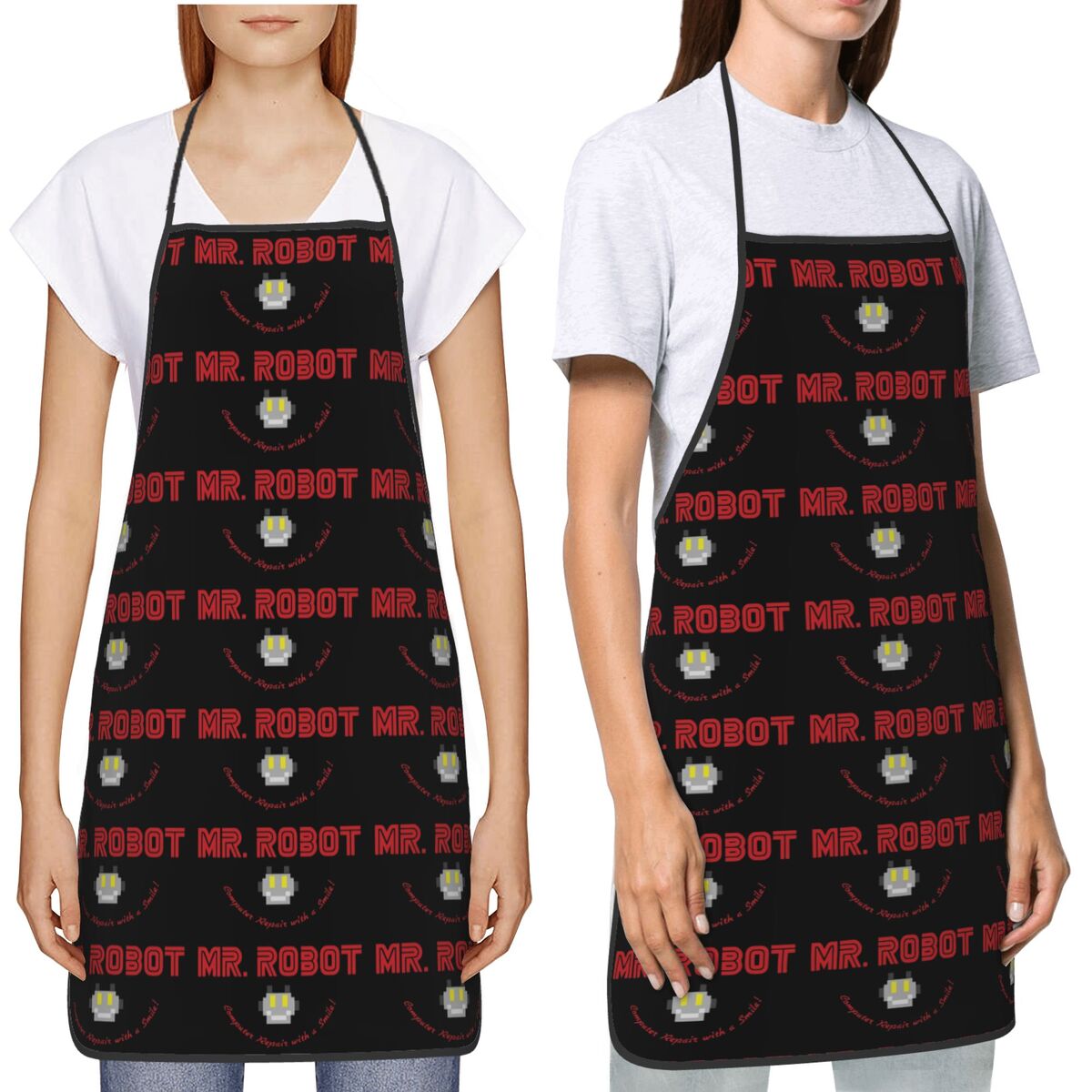 Mr Robot ロゴ F ソサエティ ハッカーエプロン シ - Kitchen Robot Baking のレビューと価格